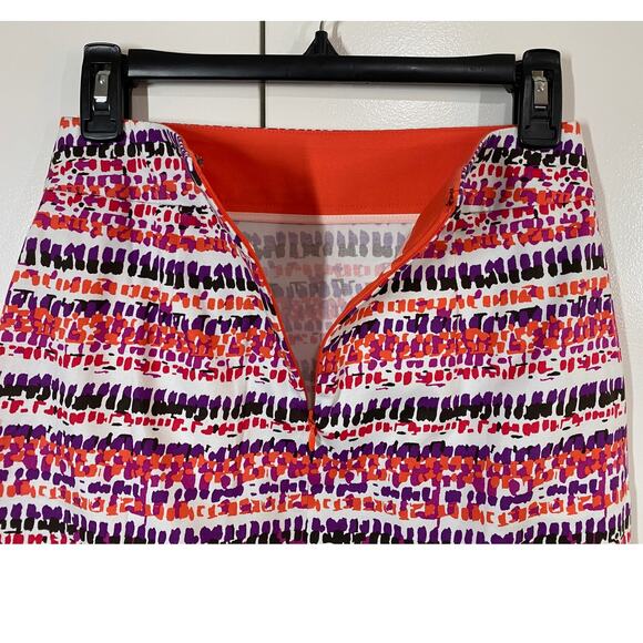 Ann Taylor Madison Printed Multicolor Mini Pencil Skirt Stretch Size 0 - Picture 6 of 9